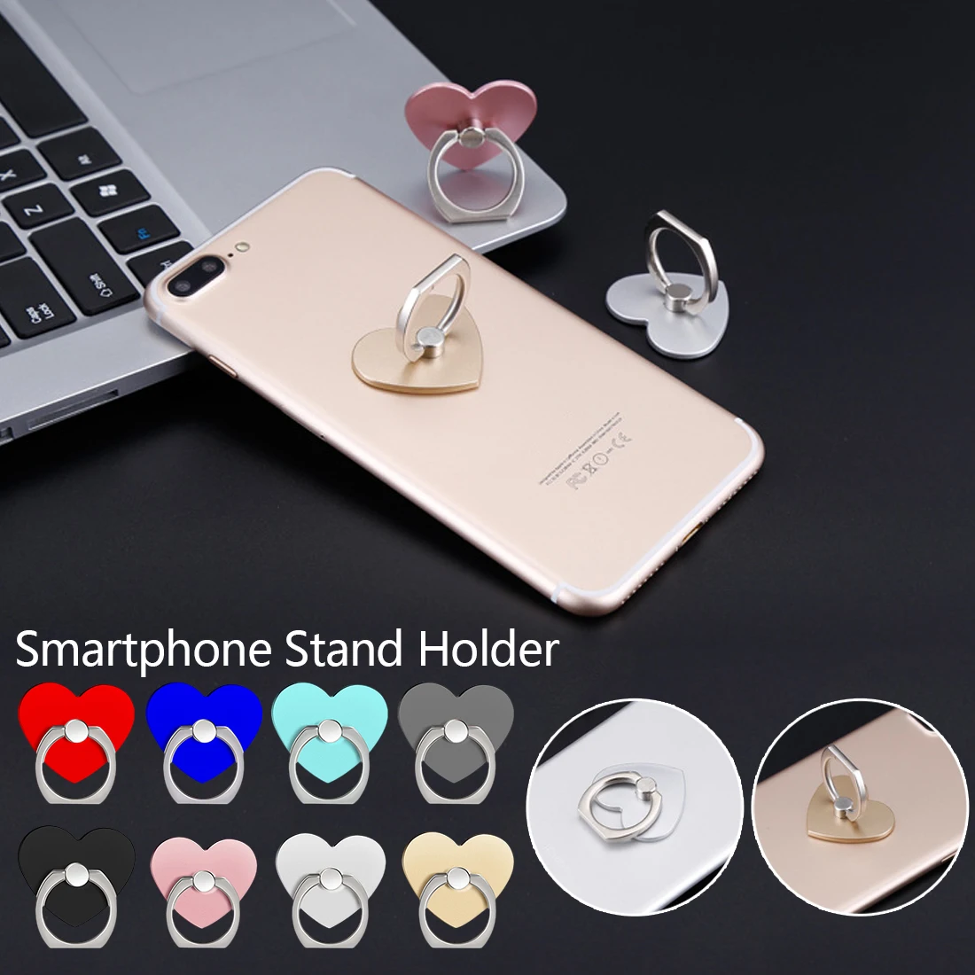 1pcs Universal Finger Ring Mobile Phone Smartphone Stand Holder For iPhone Xiaomi Samsung Smart Phone IPAD MP3 Car Mount Stand