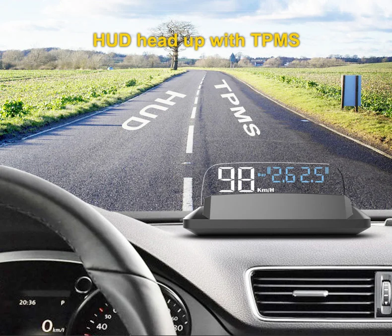 EANOP M50 TPMS HUD Дисплей OBD2 лобовое стекло проектор с системой мониторинга давления в шинах TPMS