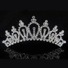 TREAZY 5pcs/lot Crystal Heart Shape Small Wedding Crowns Tiaras Hair Combs Bridal Bridemaid Hair Jewelry Wedding Accessories