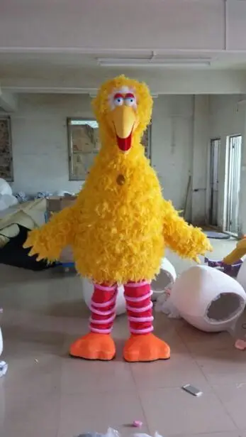 

Yellow Feather Sponge Body Adult Big Bird Mascot Costumes Free Shipping High Quality