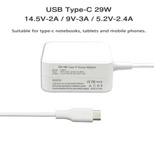 For Apple Notebook MacBook Air 12″ Charger USB TYPE C AC Power Adapter 29W Laptop Power Adapter Compatible with Huawei Millet Ph