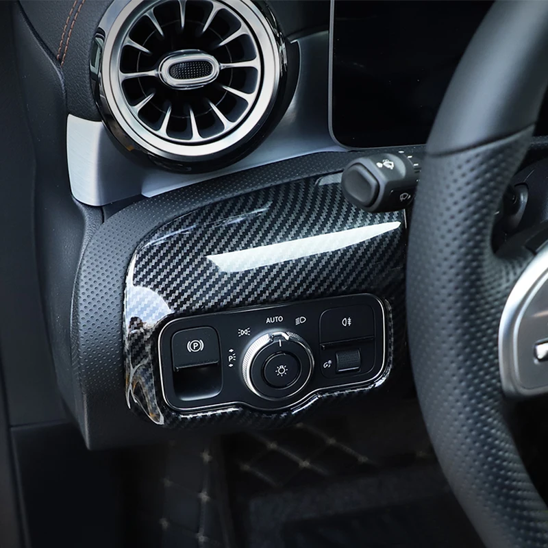Автомобильный Стайлинг 2 шт. АБС внутренняя средняя консоль вентиляционное отверстие Крышка Накладка для Mercedes-Benz A Class(W177) левый руль
