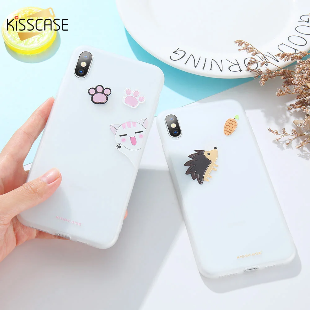 KISSCASE Tiny Animal Phone Case For iPhone 6 6s 7 8 Plus X XR XS Max Cute Cartoon Soft TPU 5S SE Caso |