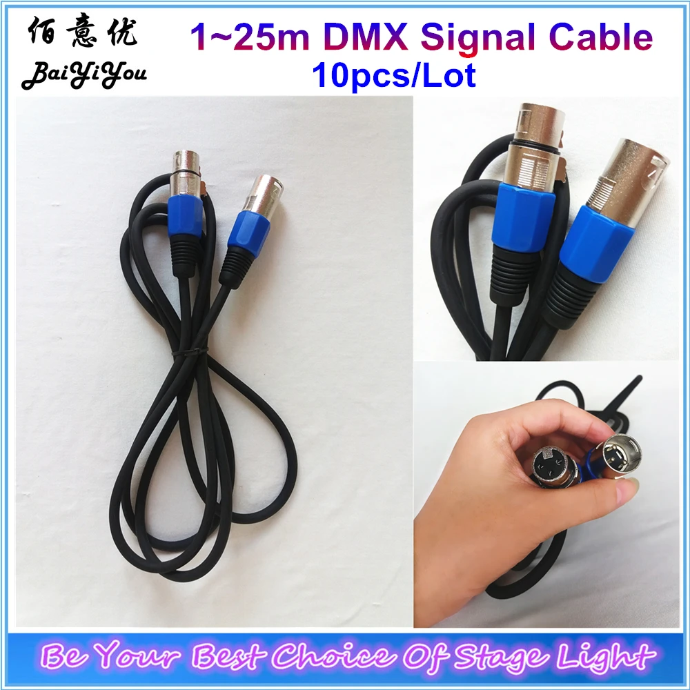 Быстрая Доставка 1 ~ 25 м 3 Pin Сигнальный кабель DMX сценический светильник DMX512 PAR