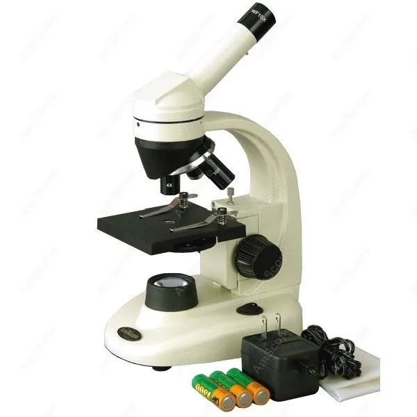 

Student Cordless LED Biological Microscope--AmScope Supplies Student Cordless LED Biological Microscope 40X-640X