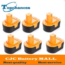 6PCS High Quality 14.4V 2000mAh NI-CD Power Tool Battery For RYOBI 130281002 RY62 RY6200 RY6201 RY6202 STPP-1441 14.4 Volt