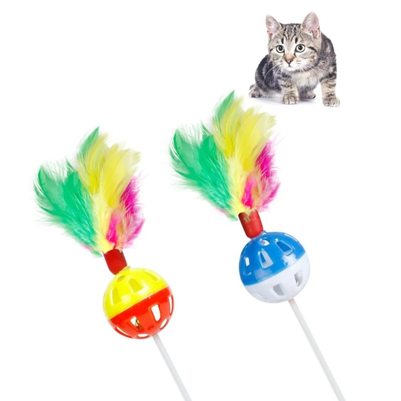 1 шт. забавные игрушки для кошек Цвет Перо колокольчик Игрушка на присосках игрушки для кошки котенка играя Животное сиденье царапины игрушка животное продукт для кошек для гатоса