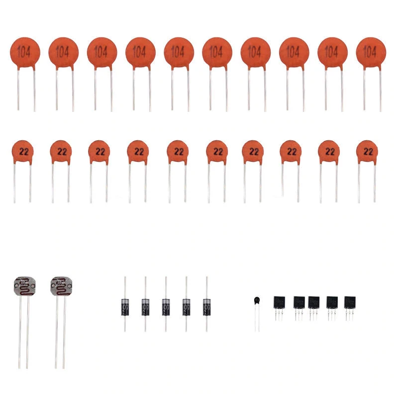  TOP Electronics Component Basic Starter Kit With 830 Tie-Points Breadboard Cable Resistor Capacitor