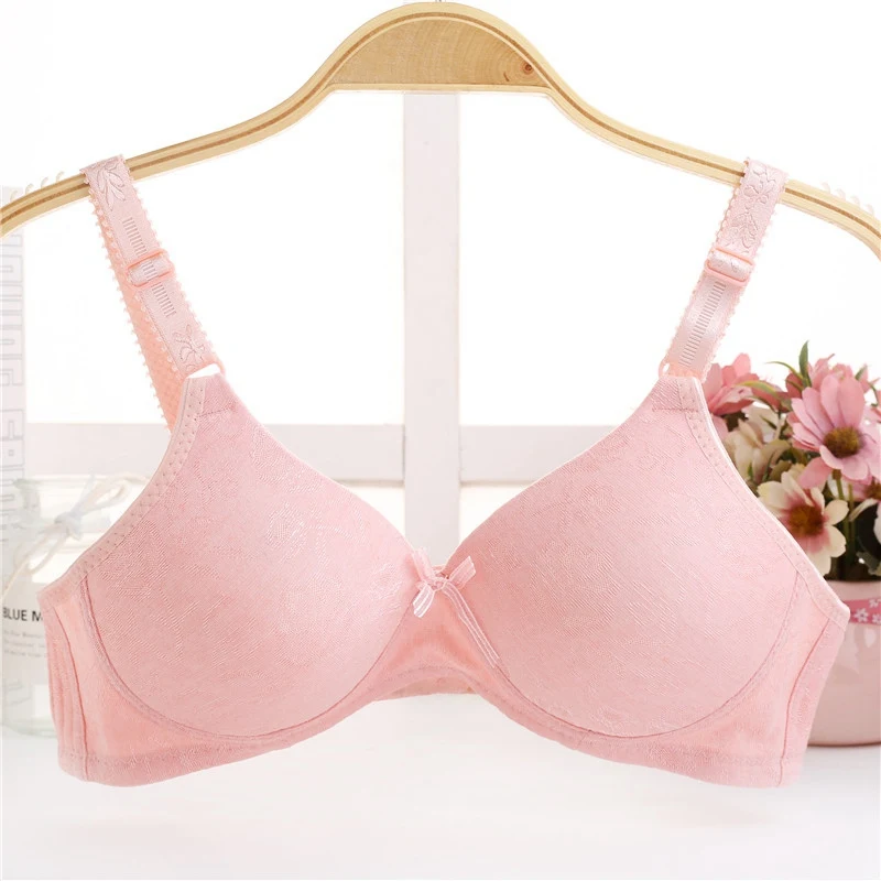 

Female Sexy Lingerie Bralette Solid One-Piece Bow Adjustable Push Up Bras Comfy Seamless 3/4 Cup Bra For Womens bh grote maat