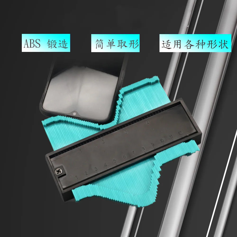 

New irregular profile multifunctional woodworking tool gimbal Contour gauge red / blue