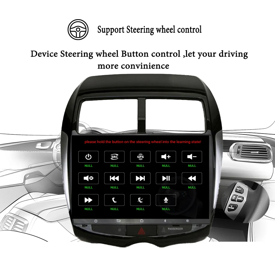 Sale 8 Core Android 8.1 Autoradio Car DVD GPS tablet pc music recorder head unit for MITSUBISHI ASX Outlander Sport 2010-2018 SWC RDS 2
