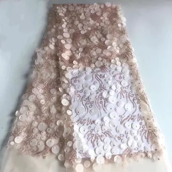 

African Lace Fabric 2019 High Quality Lace 3D Flower Lace Fabric Beautiful France 3D applique tulle Lace For Wedding Dress