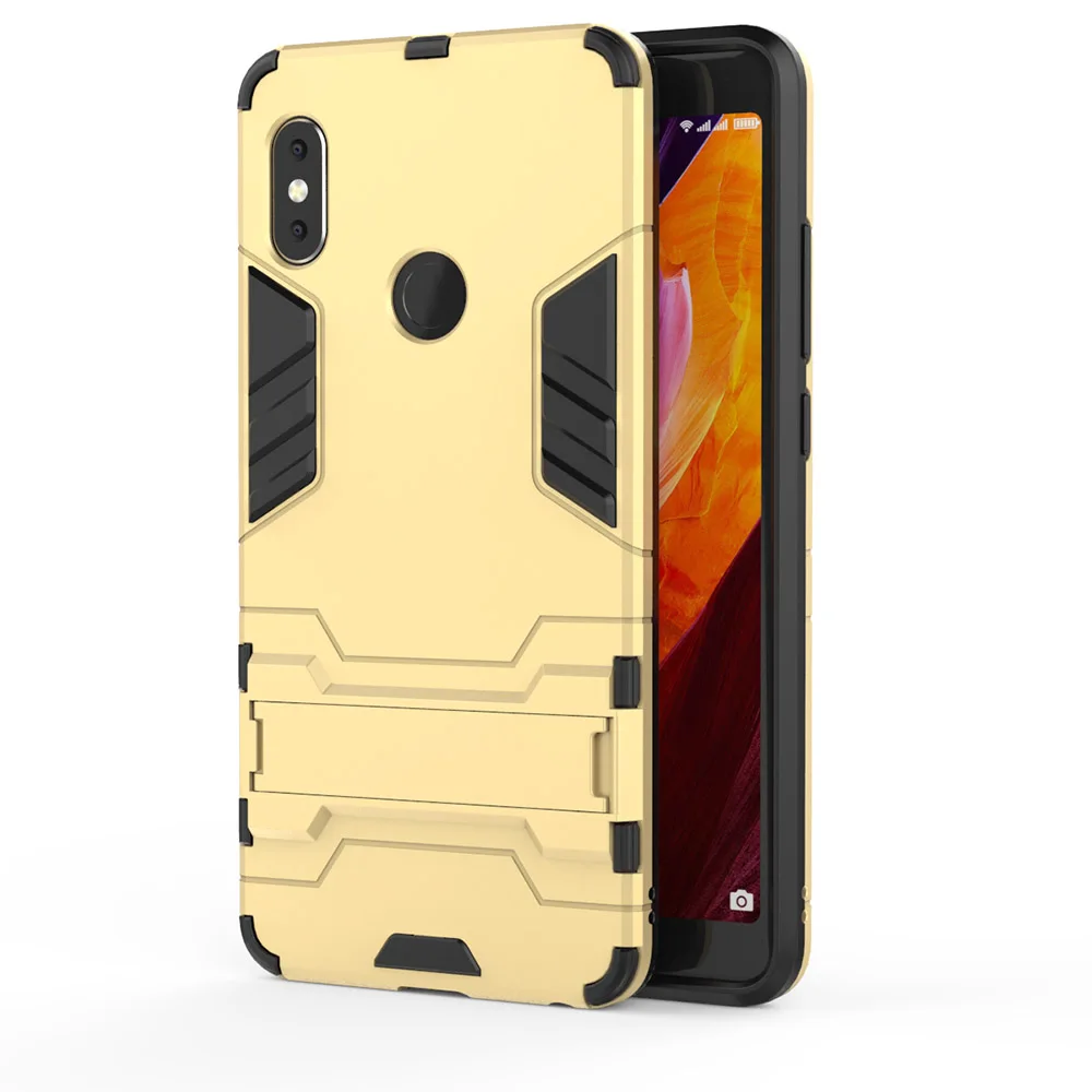 Gold Чехол для Redmi Note 6 7 Pro, силиконовый бампер, защитный жесткий чехол для Redmi K20 Pro 7 6a 5 Plus, чехол с подставкой для Xiaomi 8 9 Se F1 A2 Lite - Цвет: Gold