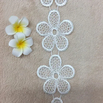 

15Yards 6.7cm Beautiful Flower Handcrafted Embroidered Net Lace Fabric Sewing Lace Trim Ribbon DIY Craft Costume Decoration