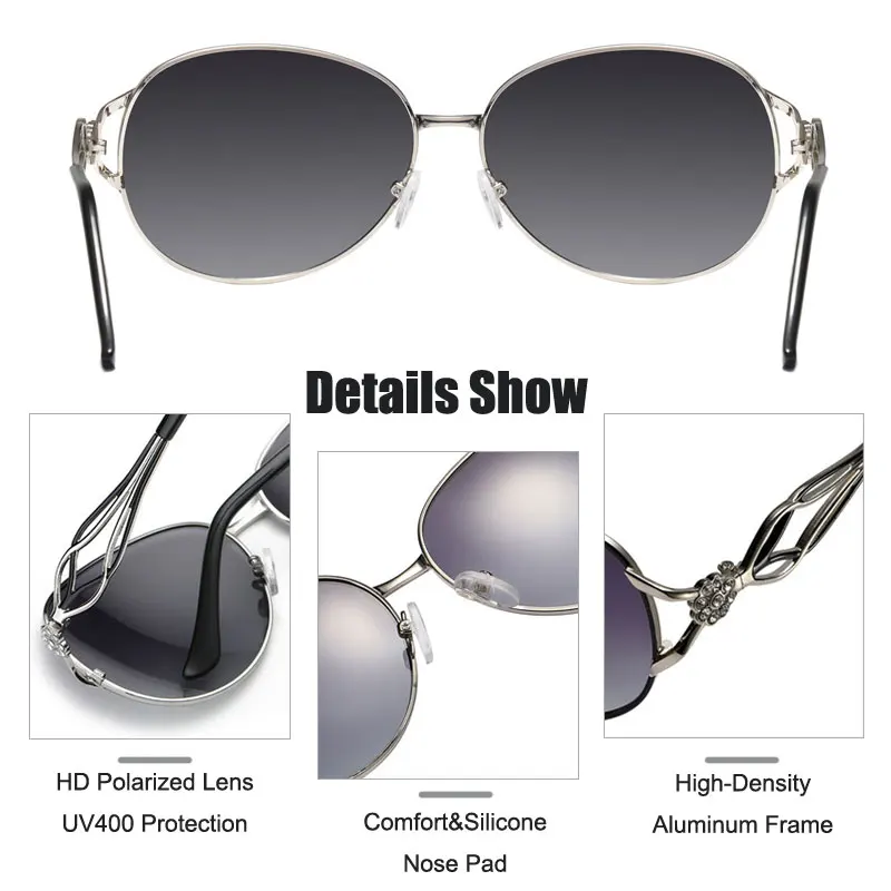 MYMARCH 2019 Luxury Brand Design Polarized Sunglasses Women Ladies Oversized Gradient Sun Glasses Female Eyewear Oculos UV400