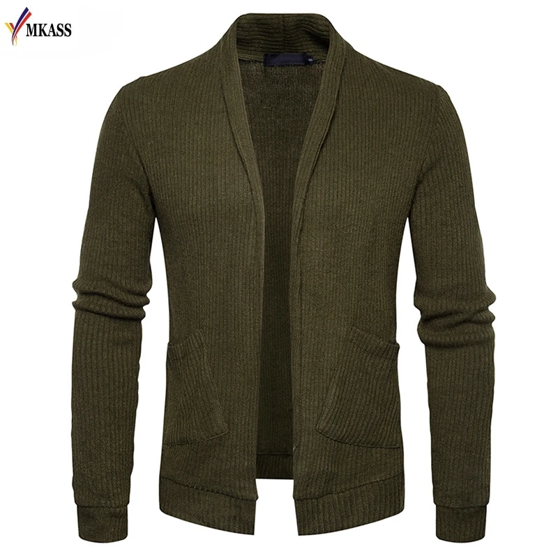 2017New Arrival Men Cardigan Sweater Fashion Design Long Sleeve Cardigan Robe Sweater Slim Casual Sweater cardigan masculino 2XL
