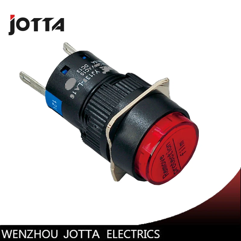 

LA16-11BNZS/Y round illuminated maintainted push button switch