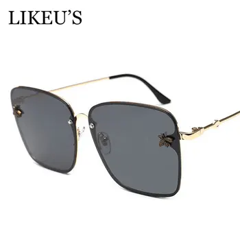 

LIKEU'S 2019 New Arrival Rimless Sunglasses Women Fashion Square Vintage Brand Designer Rimless Eyeglasses Female Travel UV400