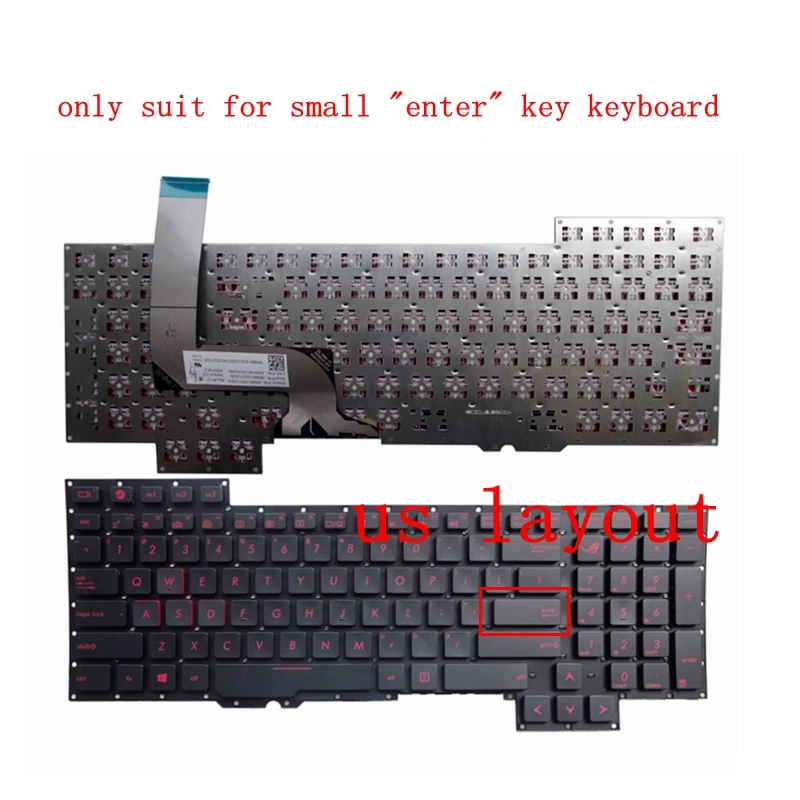  GZEELE New for ASUS g751jl-bs17t28 G751JT-CH71 G751JM-BHI7T25 US layout laptop keyboard G751 G751J 