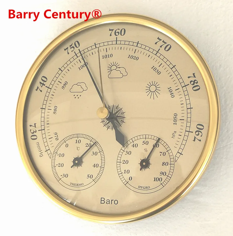 Точность качества анероид 128 мм 3 в 1 Барометр с термометром и гигрометром измеритель влажности для наружной рыбалки