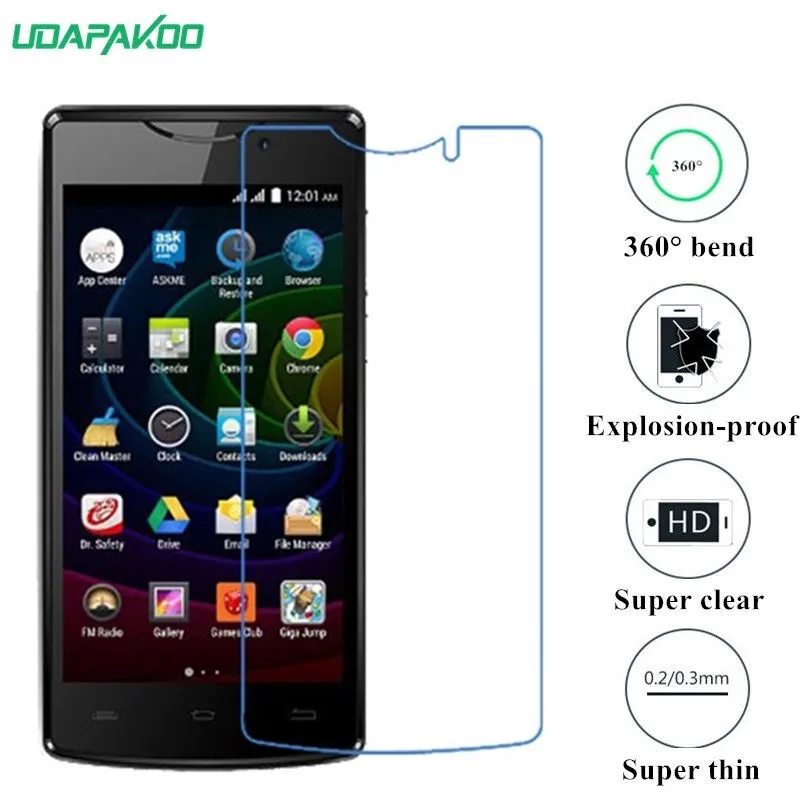 

udapakoo clear Tempered (soft glass) film for Micromax Bolt D320 Nano Explosion-proof glass Screen Protector