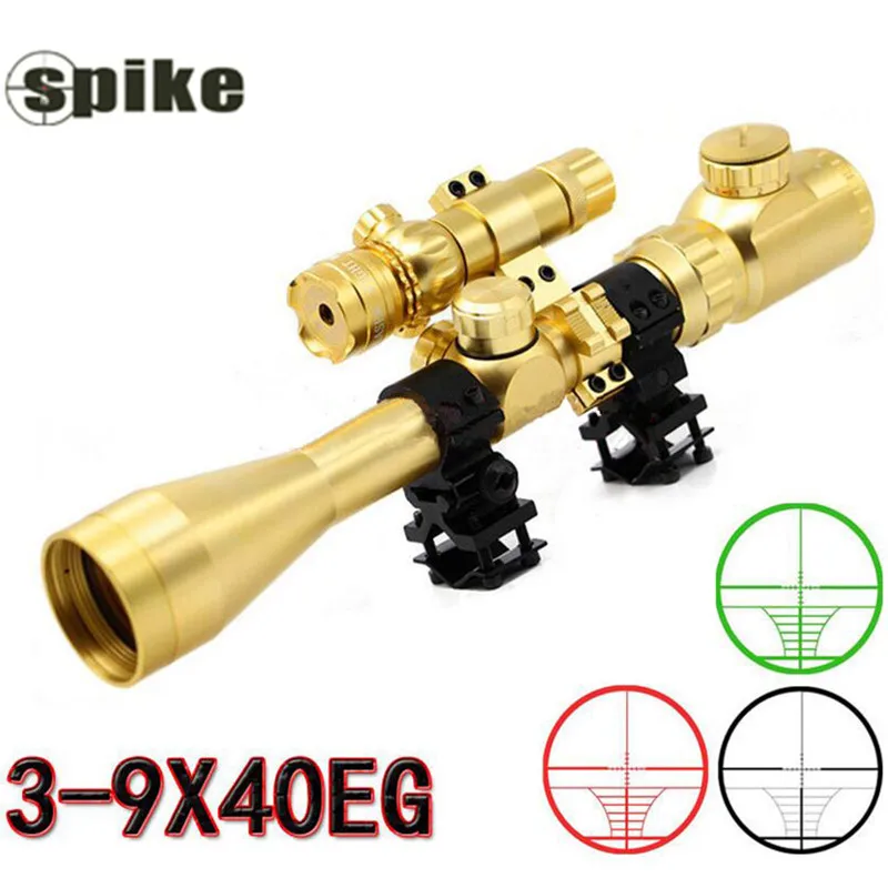 Hot Sale 3 9x40 Gold Riflescope Red Dot Rifle Scope Para Rifle