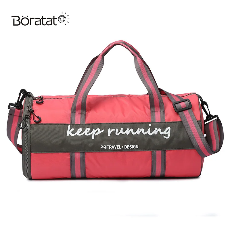 Спортивная сумка для мужчин, фитнеса, женщин, тренировочная сумка для спортзала, многофункциональная дорожная водонепроницаемая сумка, сумка через плечо, Влажная и сухая разделительная сумка - Цвет: Red-L