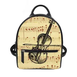 Школьный рюкзак искусственная кожа рюкзак для девочек школьная сумка скрипка небольшой Для женщин рюкзаки Повседневное мини-сумка рюкзак