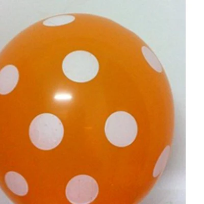 Helium воздушный шар с днем рождения волновой точки шар 12 дюймов Atex Круглый Красочный Для детей вечерние Декор поставки - Цвет: Оранжевый