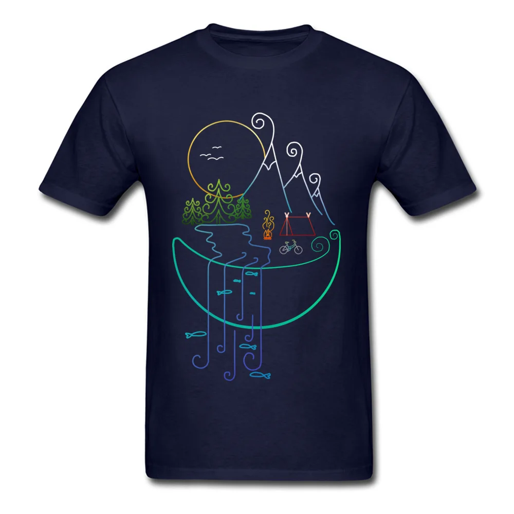 comfortableCool Short Sleeve Tops Tees Summer/Fall 2018 New Fashion Crewneck Pure Cotton Tops Tees Men T-Shirt Mountai tour  Mountai tour navy