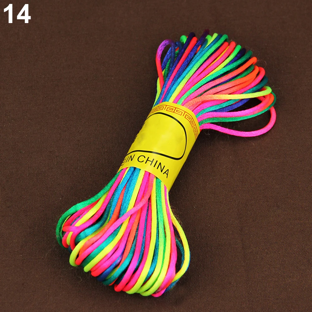 

20 Meters 2mm Rattail Satin Cord Nylon Macrame Braiding String Knitting Rope