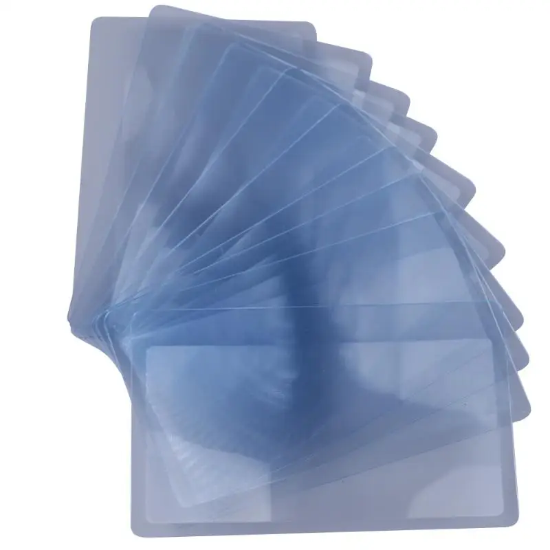 

1/10pcs Credit Card Magnifiers Transparent 3 X Magnifier Magnification Magnifying Fresnel for Jewelry Jewel identification