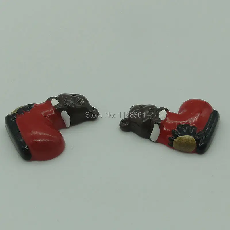 1pcs/lot resin flatback patch bear stockings 23mm Cabochons Scrapbooking Hair Bow Center DIY Christmas decration C108-7