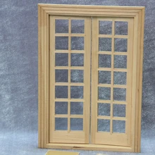 Дверь 28-панель Интерьер кукольный домик миниатюрная Деревянная волшебная дверь 1/12 масштаб