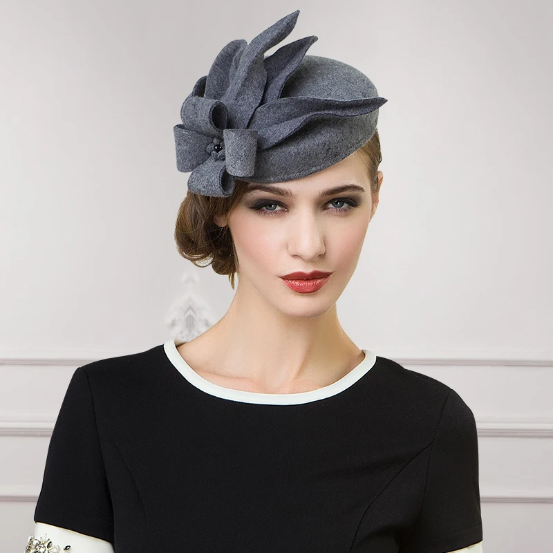 Elegant Ladies Wool Hats Women Wedding 