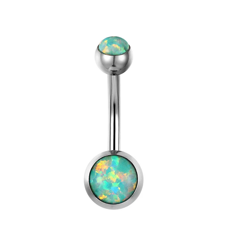 Новинка кольцо для пирсинга пупка G23titan Bellybutton с огненным опалом кольца 1 6G G23