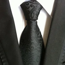 8 см Формальные Галстуки мужские традиционные галстуки черный Галстук Пейсли