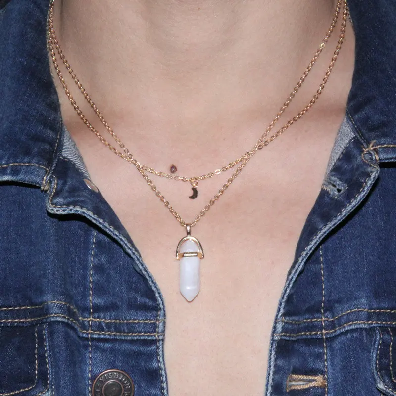 Модное женское ожерелье из сплава, s& Кулоны, колье, ожерелье золотого цвета с кристаллами, ожерелье для женщин, подарок - Окраска металла: x291white
