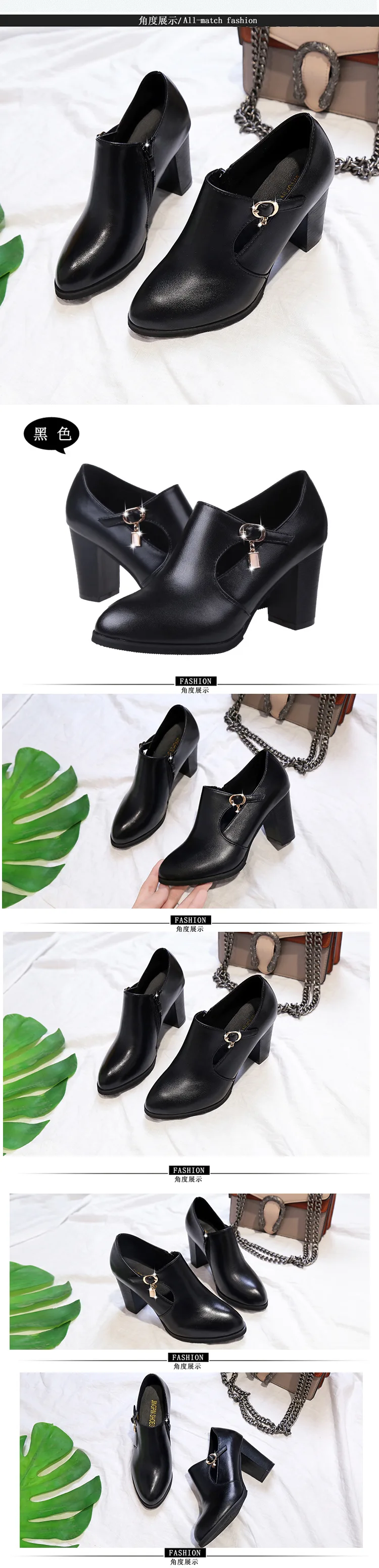 Сезон лето-осень; женские Ботинки martin; женские модные кожаные ботинки martin; женские черные ботинки martin; женская кожаная обувь