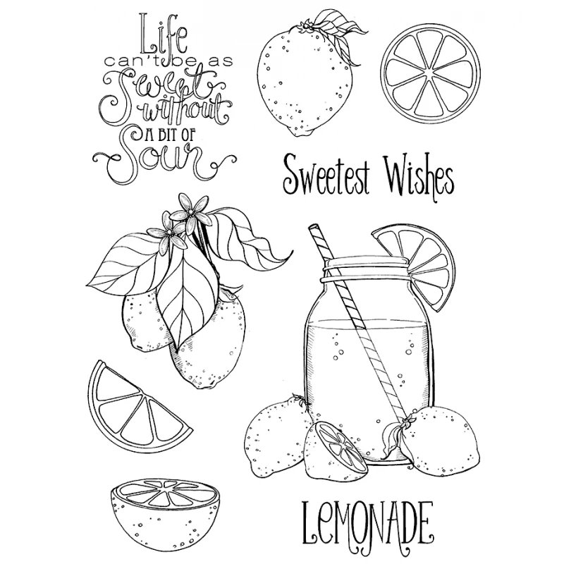

Lemonade Transparent Clear Silicone Stamp/Seal for DIY scrapbooking/photo album Decorative clear stamp sheets FXL159