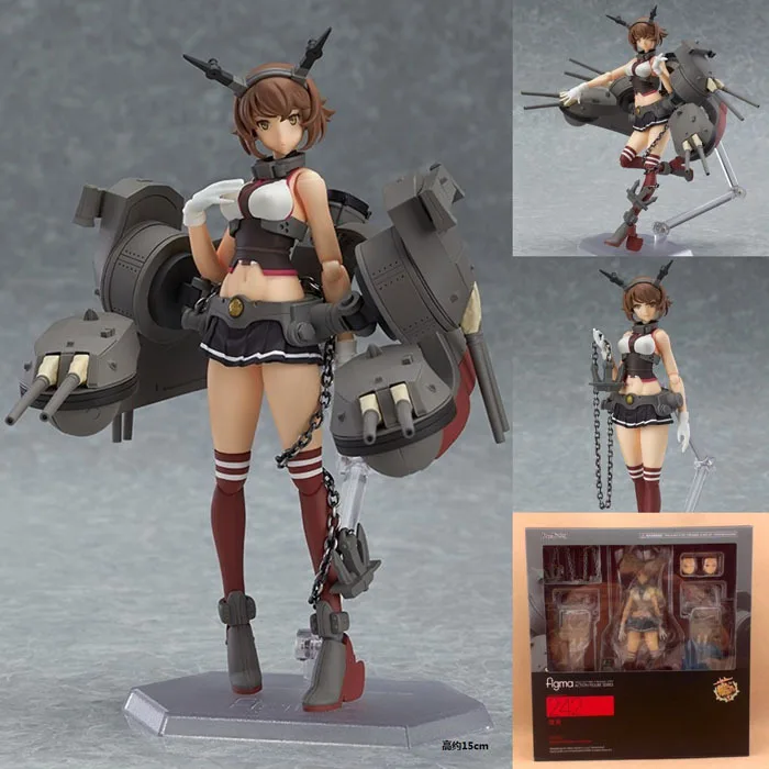 

Free Shipping Cool 6" Kan Colle Anime Kantai Collection Mutsu Figma Boxed 15cm PVC Action Figure Model Doll Toy Gift Figma 242