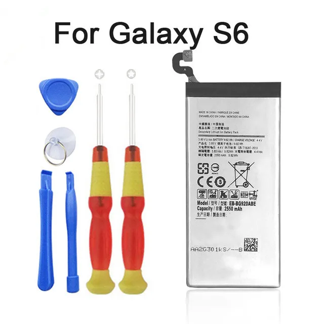 

Phone Battery Built-in battery replacement batteries For Samsung GALAXY S6 G9200 G9208 G9209 G920F G920I G920 G920A EB-BG920ABE