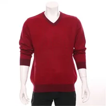 Новые модные козья кашемир бриллиантами зерна вязать однотонные мужские пуловер свитер H-прямые синие S/2XL