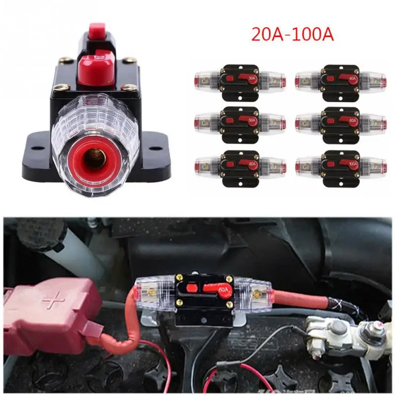 Car Audio Inline Circuit Breaker Modification Switch Fuse Holder 20A