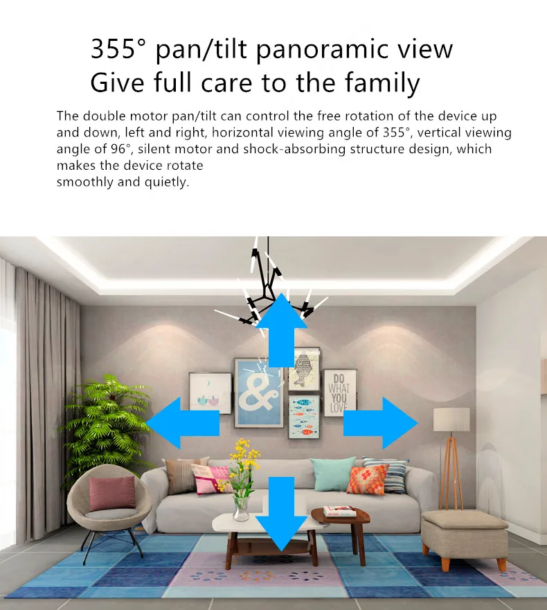 Wireless IP Indoor Security Surveillance System 720p HD Night VisionMonitor With 16G Memory cardSmart Home Surveillance Camera
