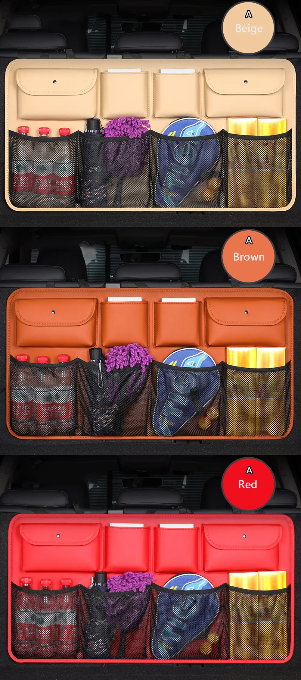 Качественная кожаная Автомобильная Задняя сумка для хранения на спинку сиденья мульти Висячие сетчатые сетки карманная сумка-Органайзер для багажника Авто Средства для укладки