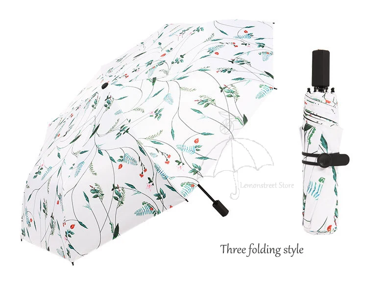Модные женские складные зонтики Солнце Дождь женский карманный зонтик от солнца солнцезащитный крем леди принцесса зонтики с принтами цветов Paraguas анти УФ