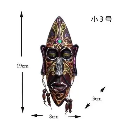 Африканский персонаж маска орнамент украшение стены креативная Стена ретро Ностальгический Бар Настенные декорации - Цвет: S3