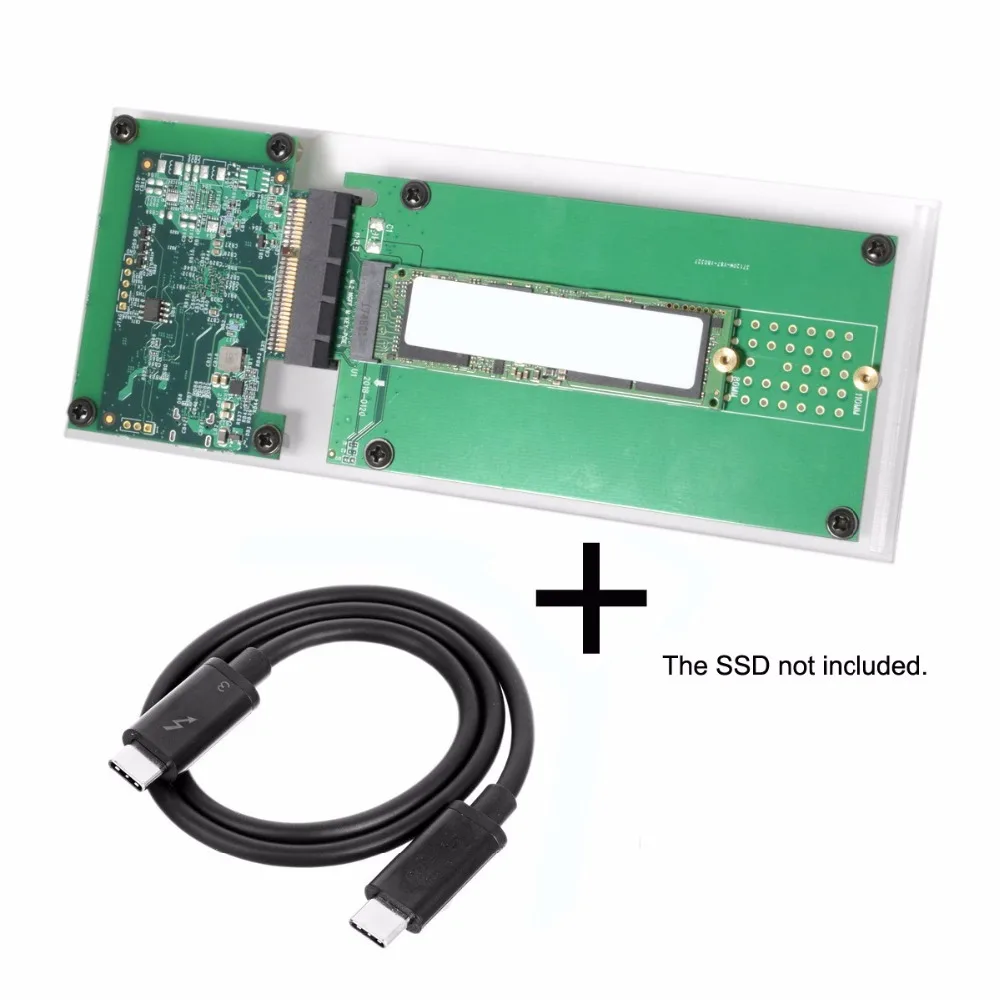 

Great-Q Thunderbot 3 to PCI Express PCI-E to NGFF M-key NVME AHCI SSD Convert Case Cartridge free shipping