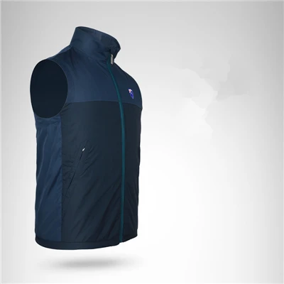 Мужская куртка для гольфа, без рукавов, на молнии, жилет, осень, весна, спортивный теплый жилет, высокое качество, куртка, рубашки, жилет AA11819 - Цвет: Синий